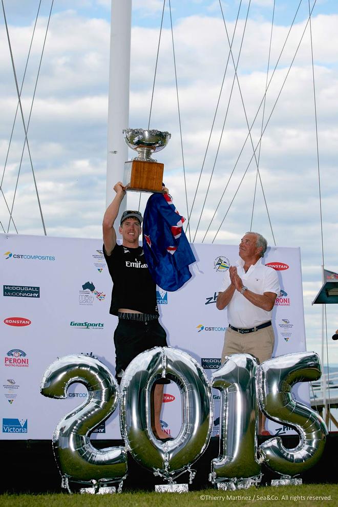 Peter Burling - 2015 Moth World Championships, Sorrento, Melbourne &copy; Thierry Martinez/International Moth Class http://www.moth-sailing.org